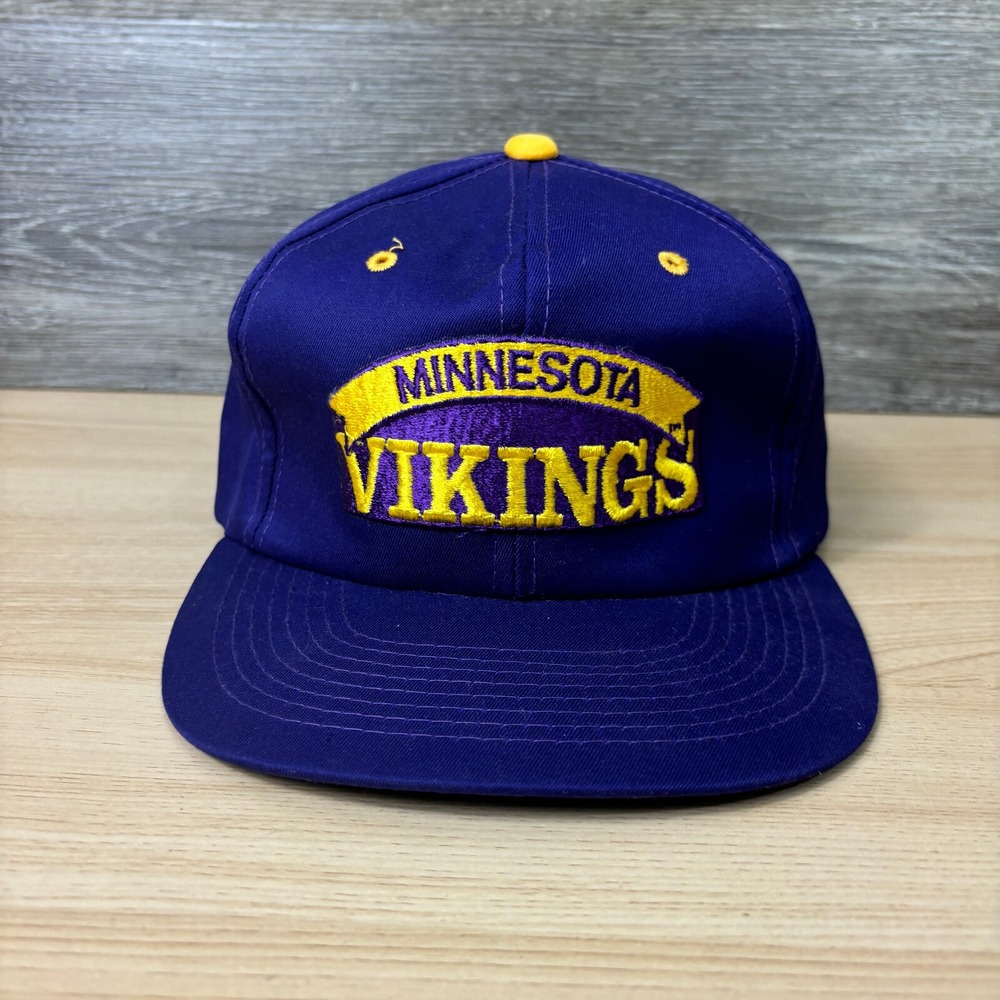 Vintage Minnesota Vikings Hat Cap Snapback Patch Logo NFL Football Deadstock 90s